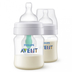 Dojčenská fľaša Avent Anti-Colic s ventilom Airfree 125 ml 2 ks transparentná