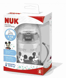 Dojčenská fľaša na učenie NUK Disney Mickey s kontrolou teploty 150 ml sivá #2