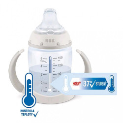 Dojčenská fľaša na učenie NUK Medvedík Pú s kontrolou teploty 150 ml béžová #1