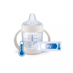 Dojčenská fľaša na učenie NUK Nature Sense s kontrolou teploty 150 ml biela #1