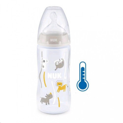 Dojčenská fľaša NUK FC+Temperature Control 300 ml BOX-Flow Control cumlík beige béžová