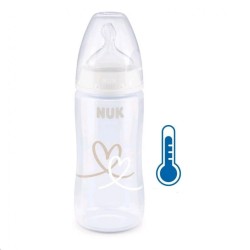 Dojčenská fľaša NUK FC+Temperature Control 300 ml BOX-Flow Control cumlík white biela