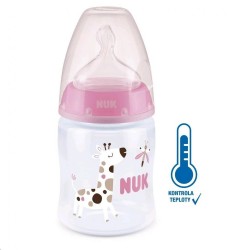 Dojčenská fľaša NUK First Choice Temperature Control 150 ml pink ružová