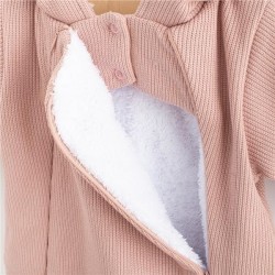 Dojčenská kombinéza s kapucňou New Baby Frosty pink ružová #1