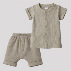 Dojčenská mušelínová košeľa s kraťasmi New Baby linen podľa obrázku