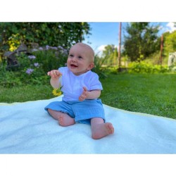 Dojčenská mušelínová súpravička New Baby Summer Nature Collection tmavo modrá #3
