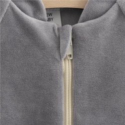 Dojčenská semišková mikina New Baby Suede clothes sivá #1