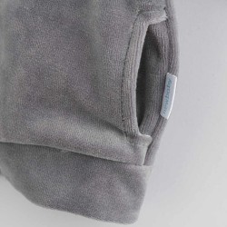 Dojčenská semišková mikina New Baby Suede clothes sivo modrá #2