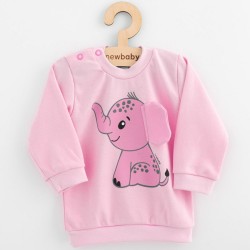 Dojčenská súprava tričko a tepláčky New Baby Happy Elephant pink ružová #1