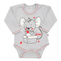 Dojčenská súpravička New Baby Mouse sivá #1