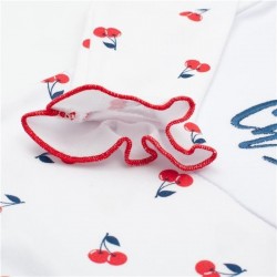 Dojčenské bavlnené body s dlhým rukávom New Baby Cherry Červená #3