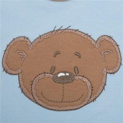 Dojčenské bavlnené body s krátkym rukávom New Baby BrumBrum blue brown modrá #1