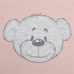 Dojčenské bavlnené body s krátkym rukávom New Baby BrumBrum old pink grey ružová #1