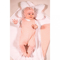 Dojčenské bavlnené dupačky Nicol Rainbow ružové #1