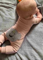 Dojčenské bavlnené polodupačky New Baby BrumBrum old pink ružová #4