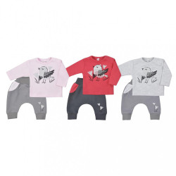 Dojčenské bavlnené tepláčky a tričko Koala Birdy sivé #1