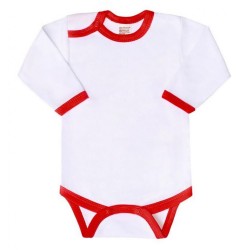 Dojčenské body New Baby s červeným lemom