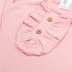 Dojčenské body New Baby Stripes ružové #1