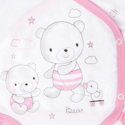 Dojčenské body s bočným zapínamím New Baby Bears ružové #2