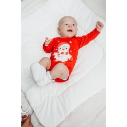Dojčenské body s dlhým rukávom New Baby Winter Penguin Červená #1