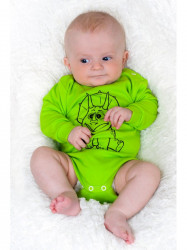 Dojčenské body s dlhým rukávom New Baby Zvieratko Dinosaurus svetlo zelené #4