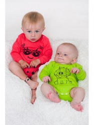 Dojčenské body s dlhým rukávom New Baby Zvieratko Zajačik sivé #3