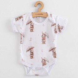 Dojčenské body s krátkym rukávom New Baby For Babies bunny hnedá