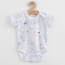 Dojčenské body s krátkym rukávom New Baby For Babies ocean modrá