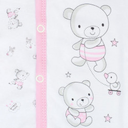 Dojčenské celorozopínacie body New Baby Bears ružové #2