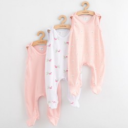 Dojčenské dupačky New Baby Classic II 3ks girl ružová
