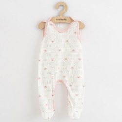 Dojčenské dupačky New Baby Classic II medvedík ružový biela