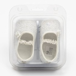 Dojčenské krajkové baletky capačky New Baby béžová 12-18 m #3