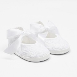Dojčenské krajkové capačky New Baby biela 12-18 m #1