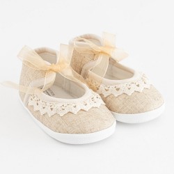 Dojčenské krajkové capačky New Baby hnedá 12-18 m #1