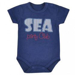 Dojčenské letné body Koala Sea Party červené modrá