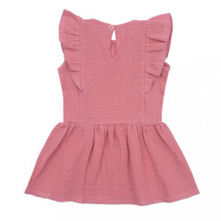 Dojčenské mušelínové šaty New Baby Summer Nature Collection ružové #1
