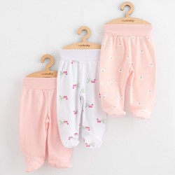 Dojčenské polodupačky New Baby Classic II 3ks girl ružová