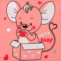 Dojčenské polodupačky New Baby Mouse lososové ružová #2