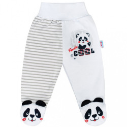 Dojčenské polodupačky New Baby Panda sivá