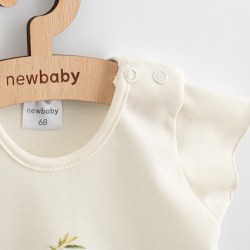 Dojčenské šaty z organickej bavlny s krátkym rukávom New Baby Olivy béžová #2