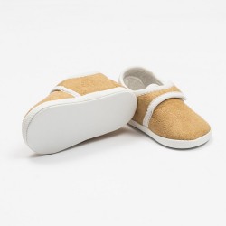 Dojčenské semiškové capačky New Baby hnedá 3-6 m #2