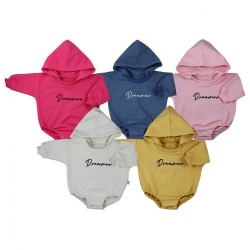 Dojčenské teplákové body s kapucňou baggy Koala Dreamer zelená #1
