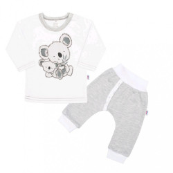 Dojčenské tričko s dlhým rukávom a tepláčky New Baby Koala Bears sivá