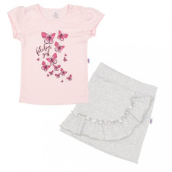 Dojčenské tričko so sukienkou New Baby Butterflies ružová