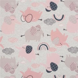 Dojčenské zateplené dupačky New Baby Šťastné Sloníky ružová #2