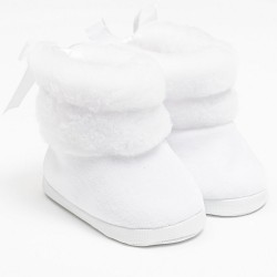 Dojčenské zimné kozačky New Baby biele 6-12 m #1