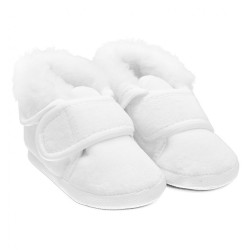 Dojčenské zimné semiškové capačky ku krstu New Baby 12-18 m chlapec biela #2