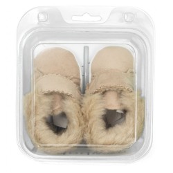 Dojčenské zimné semiškové capačky New Baby 12-18 m svetlo hnedé #3