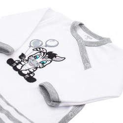 Dojčenský bavlnený overal New Baby Zebra exclusive biela #1