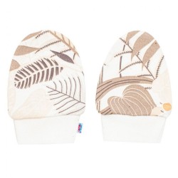Dojčenský bavlnený set-capačky a rukavičky New Baby Lovely hnedý #1